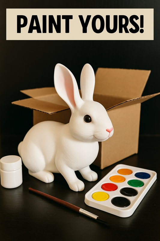 Adorable 3D Printed Rabbit Figurine – Perfect for DIY Painting, Gifts & Home Decor!