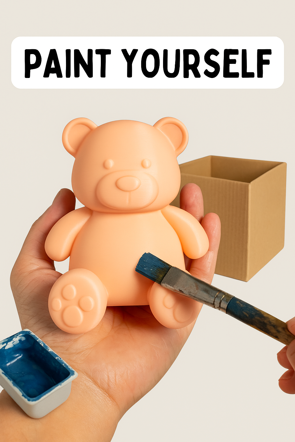 Cuddly 3D Printed Teddy Bear Figurine – Perfect for Gifting, Decor & Collectors!